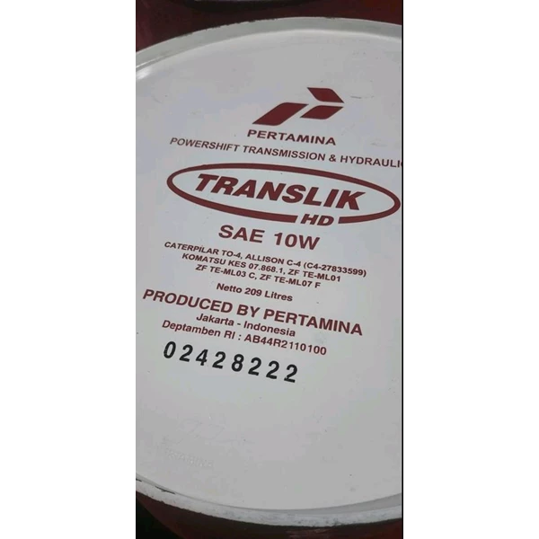 Hydraulic Oil PERTAMINA TRANSLIK HD 10W